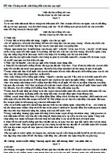 Đề luyện thi môn Ngữ văn Lớp 7